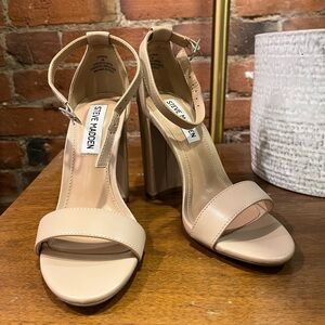 Steve Madden Nude/Tan Block Heel Sandals